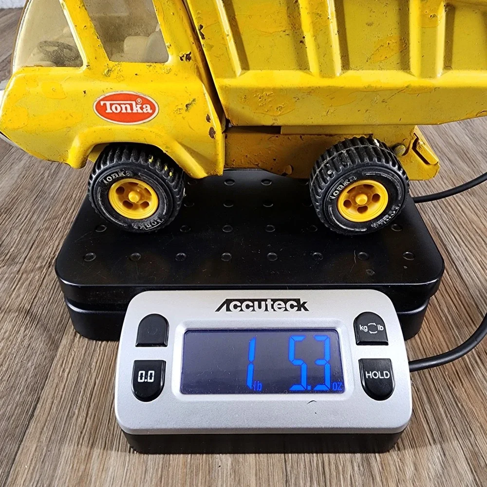 Vintage Tonka Mini Mighty Dump Truck Pressed Steel Yellow Construction Toy 1970s